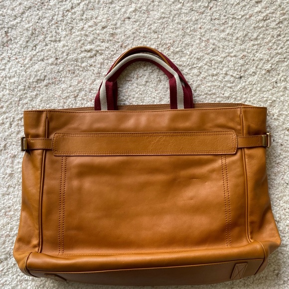 BALLY brown leather briefcase bag - Picture 3 of 4